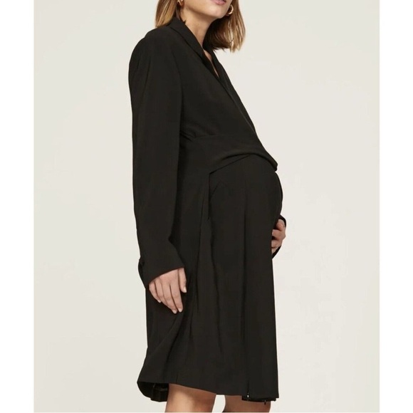 Emilia George Marie Blazer Transitional Maternity Knee Length Shirt Dress Sz XS - Picture 3 of 11
